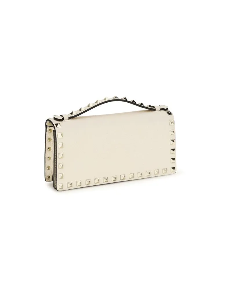Valentino Garavani Women's Beige Calf Leather Bos Taurus Wallet Beige