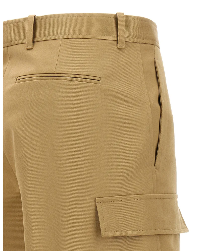 Versace Cotton Gabardine Cargo Pants — Beige Beige