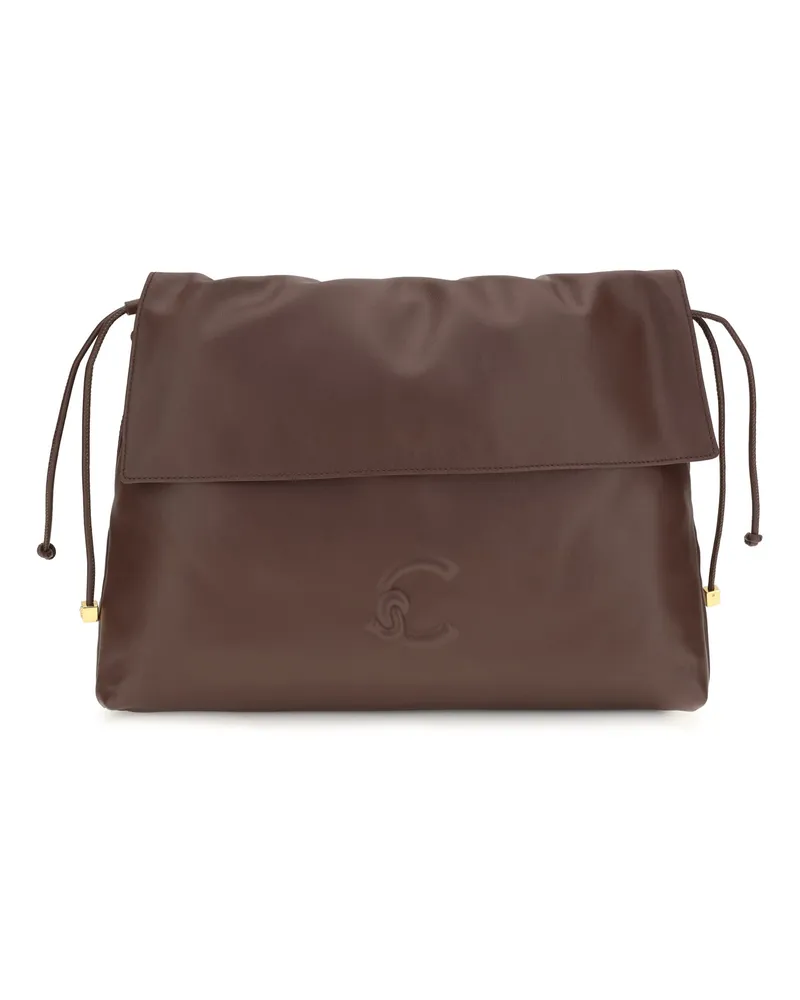 Coccinelle Women's Shoulder Bag Lidia Berry Calf Leather (bos Taurus Brown