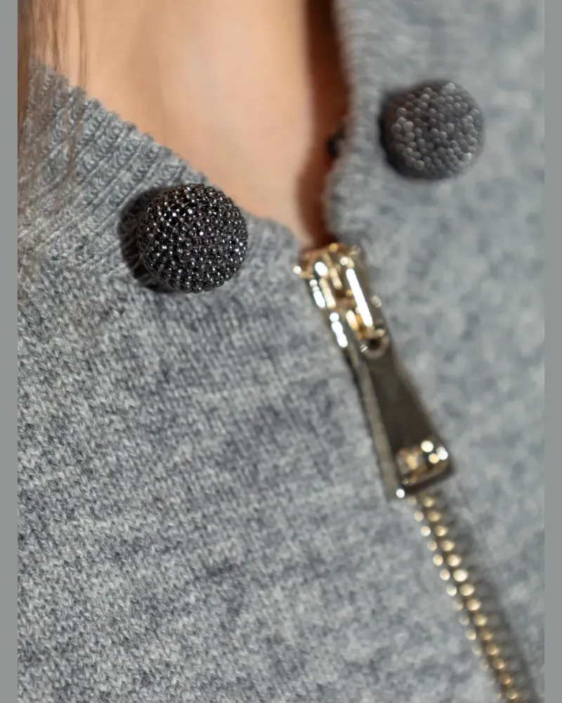 Fabiana Filippi Women's Wool Cardigan Aw25 W Charcoal
