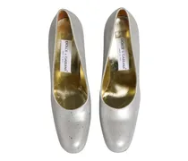 Leather High-Heel Pump — White