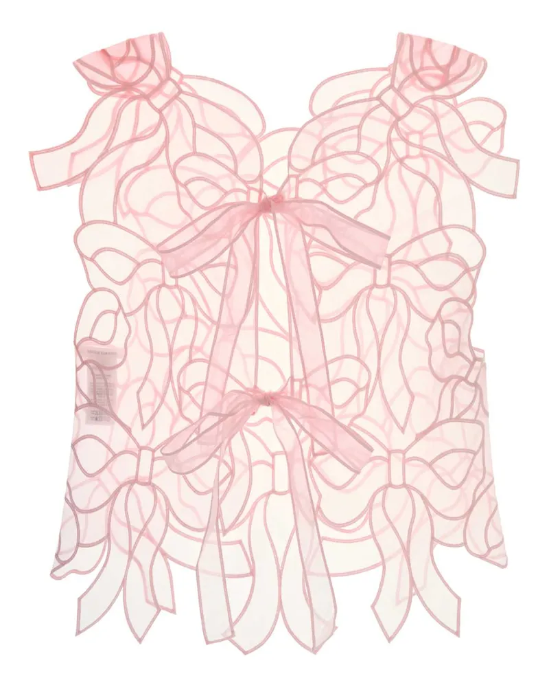 Cecilie Bahnsen Women's Pink Organza Top Blushpink Maglie Sweater Pink