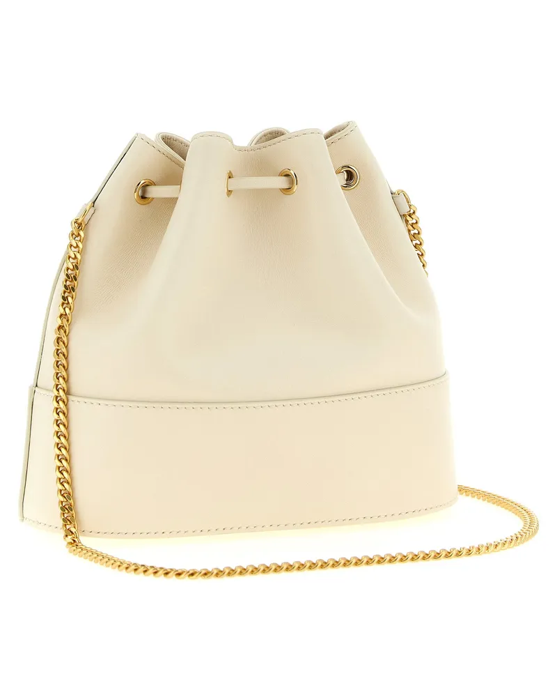 Valentino Garavani Lamb Nappa Leather Bucket Bag — Beige Beige