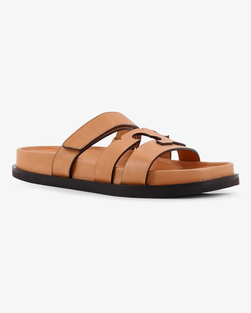 Tory Burch Women's Ines Sandals Leather Brown Pelle Brown