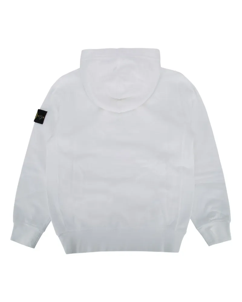 Stone Island Boys' Sweater Hoodie White Cotton White