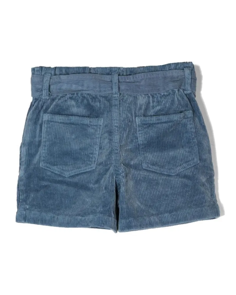 Ralph Lauren Paperbag-Waist Denim Denim Shorts — Blue Blue