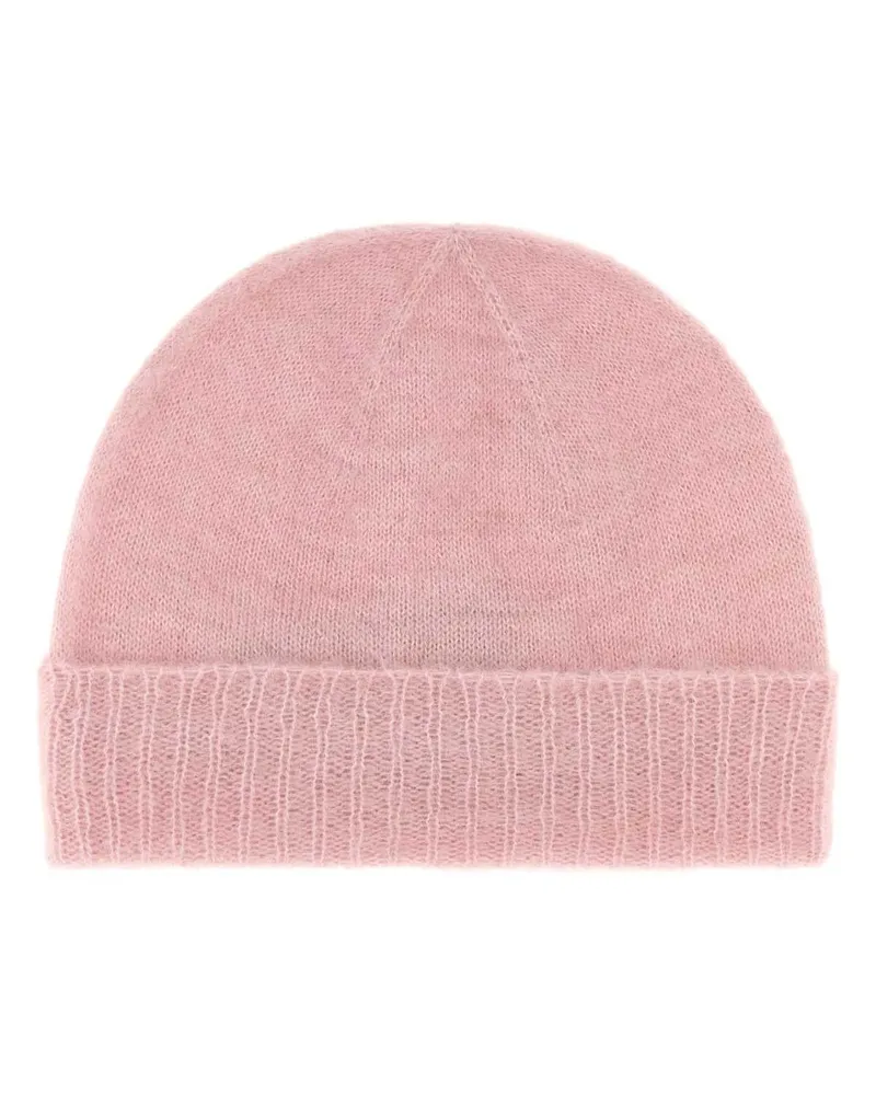 Vivienne Westwood Women's Pink Alpaca Blend Fluffy Beanie Hat Aw26powderpink Exterior: Nylon Wool Cappelli Pink