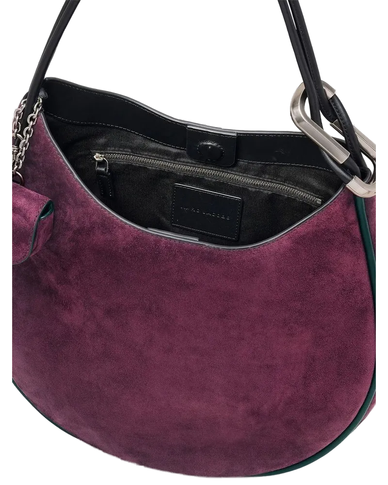 Marc Jacobs Suede Dual-Handle Shoulder Bag — Purple Purple