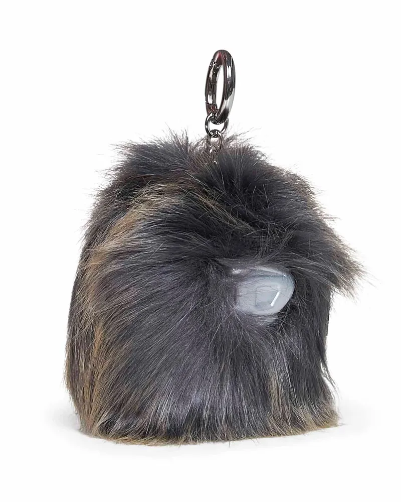 Diesel Women's Furry Bag Charm Monster Multicolour Polyurethane Keyrings & Keychains Multicolor