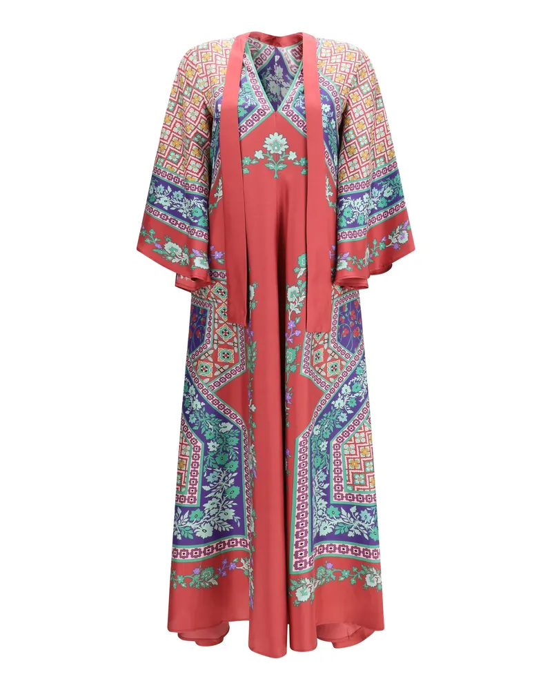 La DoubleJ Women's Dress Magnifico Silk Twill Regalia Placée Red