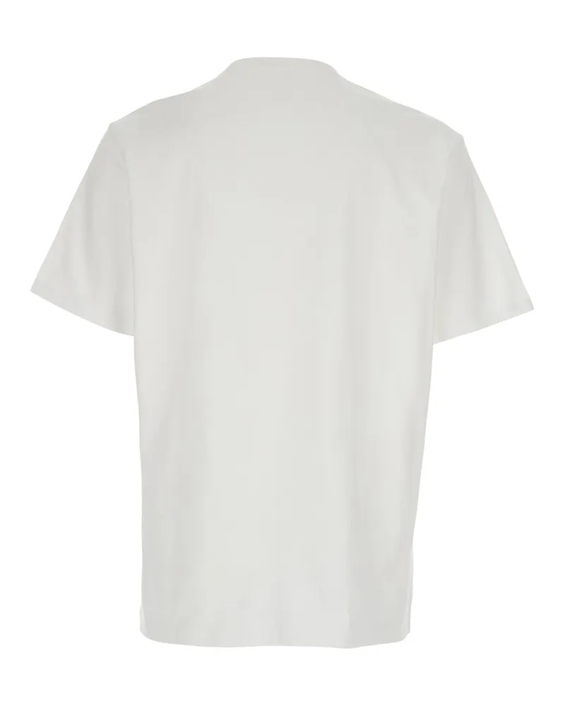Calvin Klein Men T-Shirt With Lettering Logo, White Cotton T-Shirts And Polos White