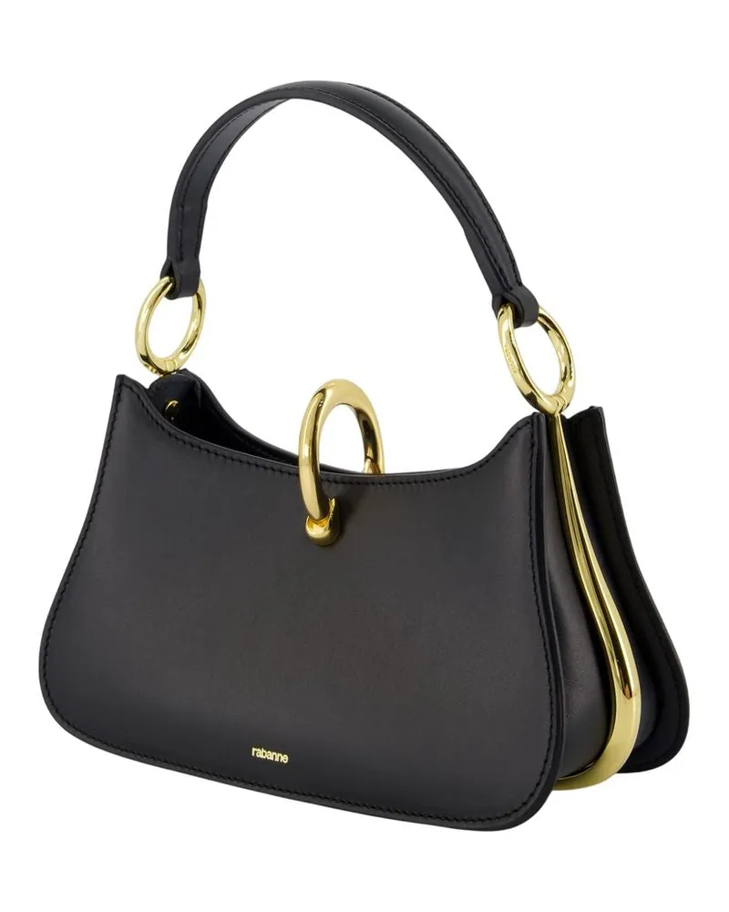 Paco Rabanne Women's Sac A Main Purse -  Leather Black Calfskin Bags Handbags-Purses Black