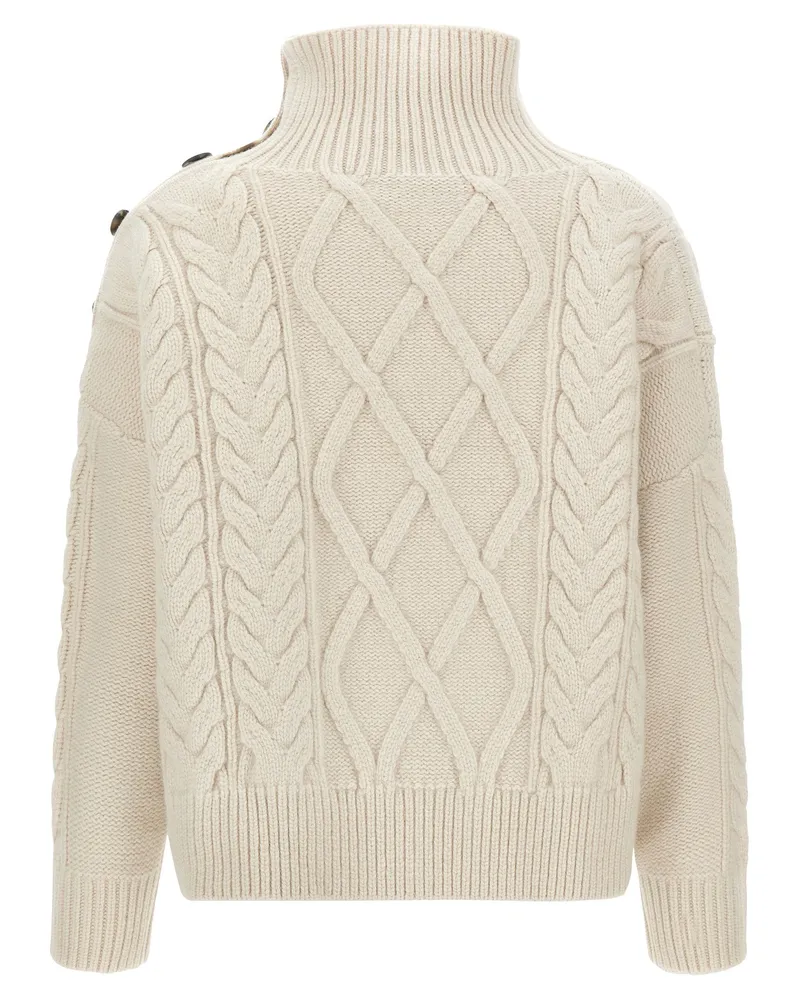 Yves Salomon Braided Cable-Knit Sweater 