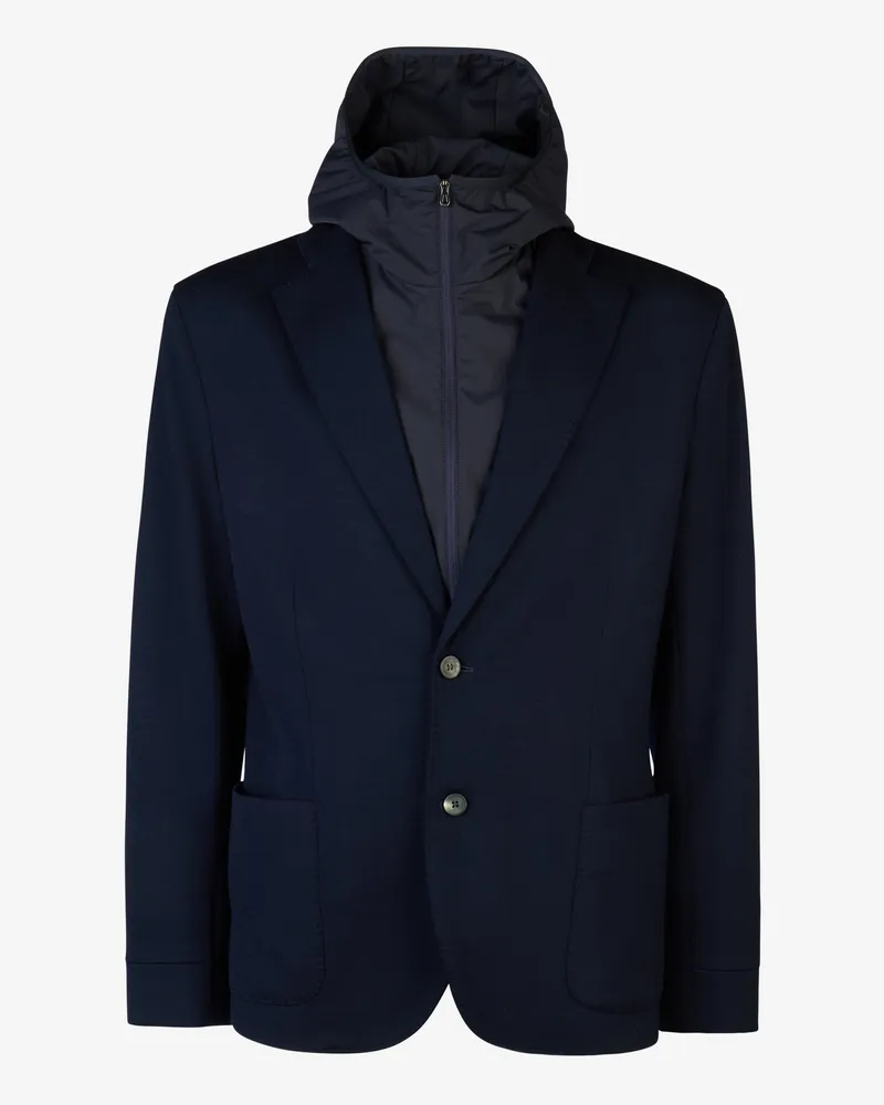 SEASE Hooded Blazer — Navy Navy