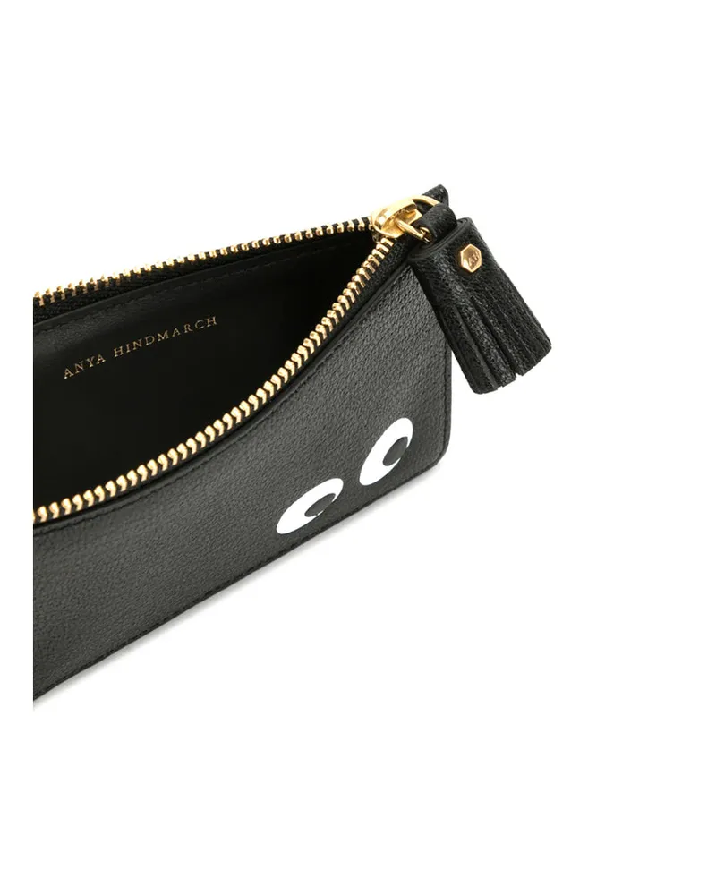 Anya Hindmarch EYEs-Motif Leather Card Case — Black Black