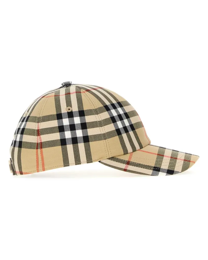 Burberry MH Checked Cotton Baseball Cap Sandipcheck