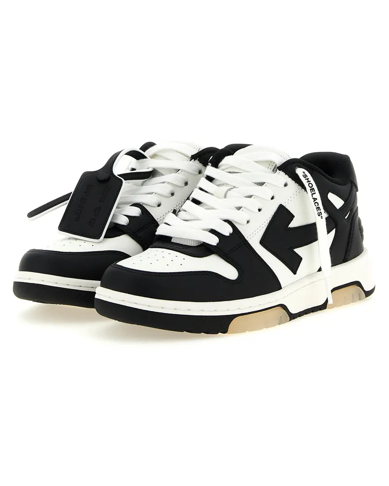 OFF-WHITE Out of Office Sneakers — Black and White Black