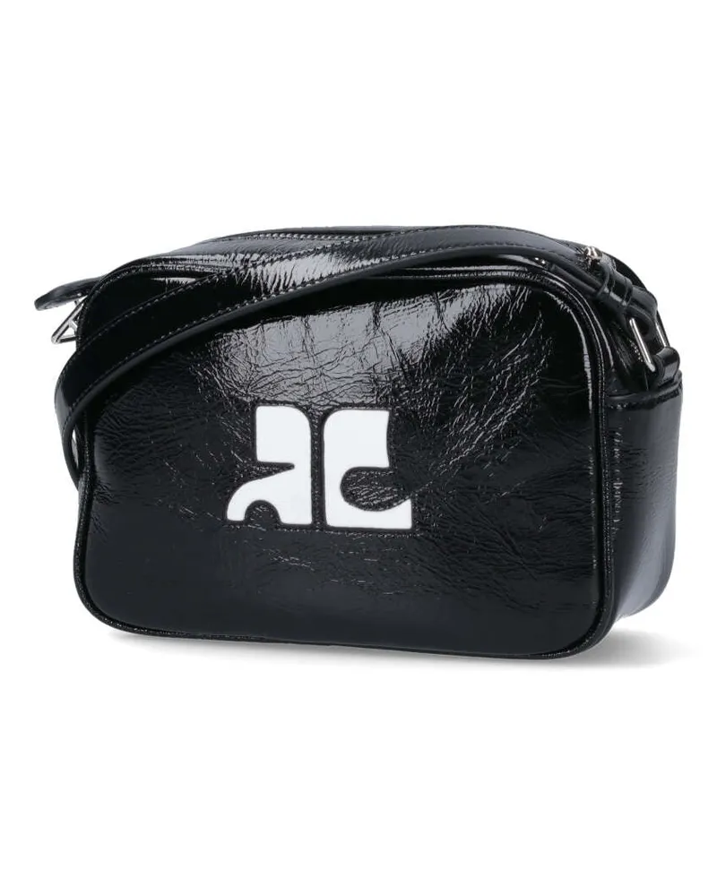 Courrèges Women's Bags Black Varnished Cow Leather Black