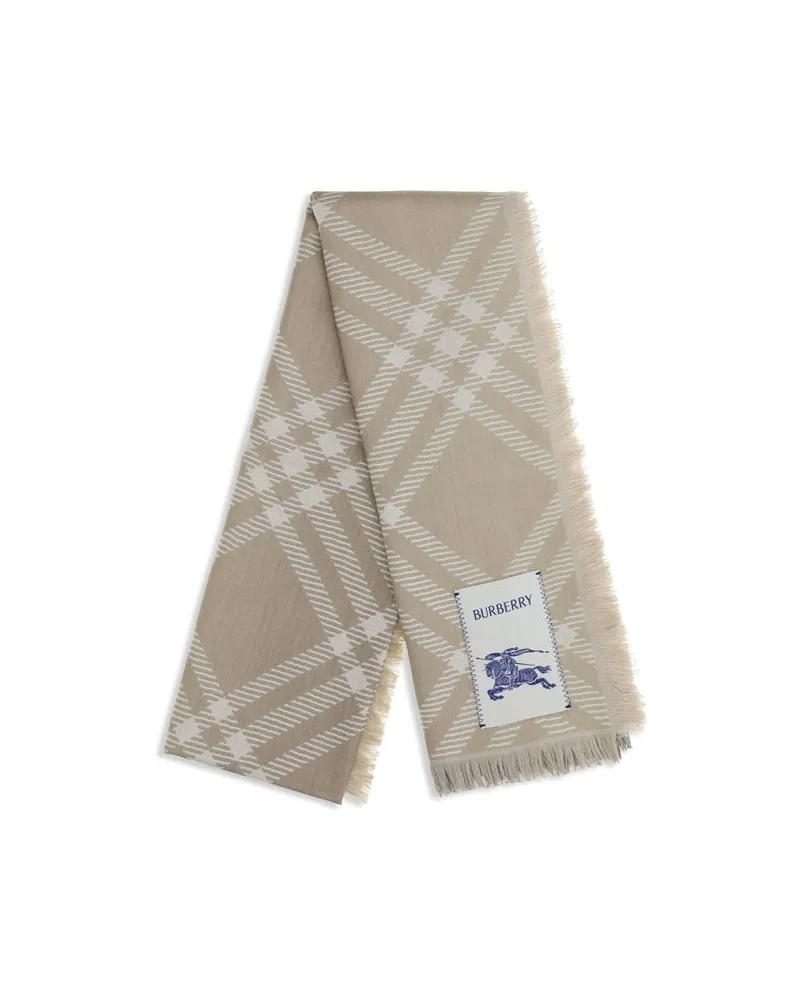 Burberry Women's Beige Wool Oves Aries Scarf Beige