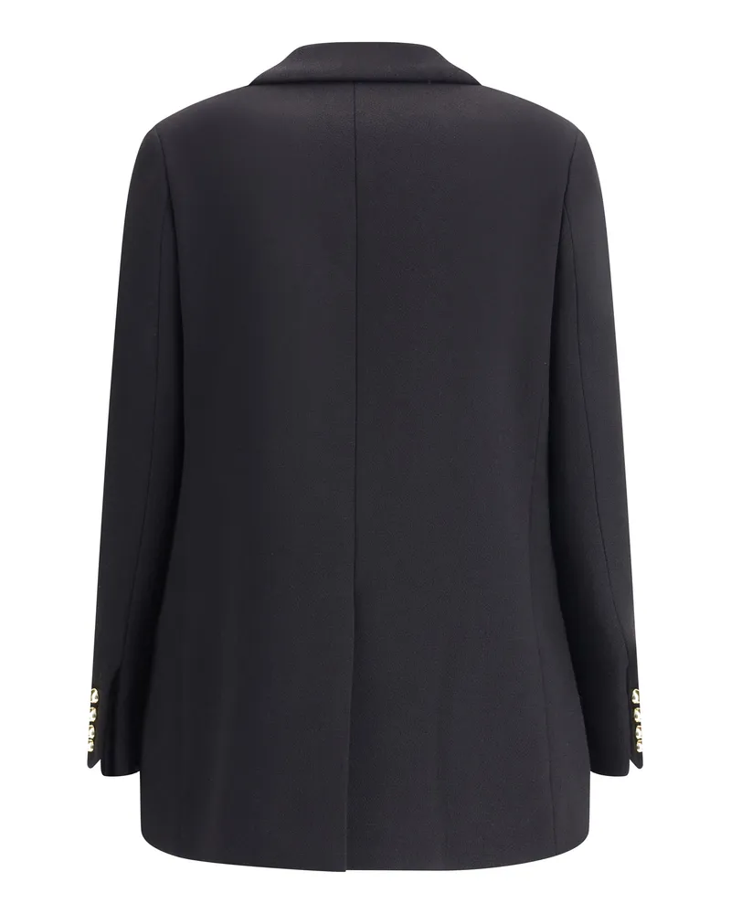 Blazé Milano Women's Blazer Jacket Resolute Everyday Black Fleece Wool (ovis Aries) Blazers Black