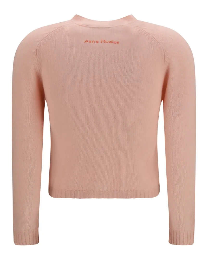 Acne Studios Cashmere V-Neck Cardigan — Pink Pink