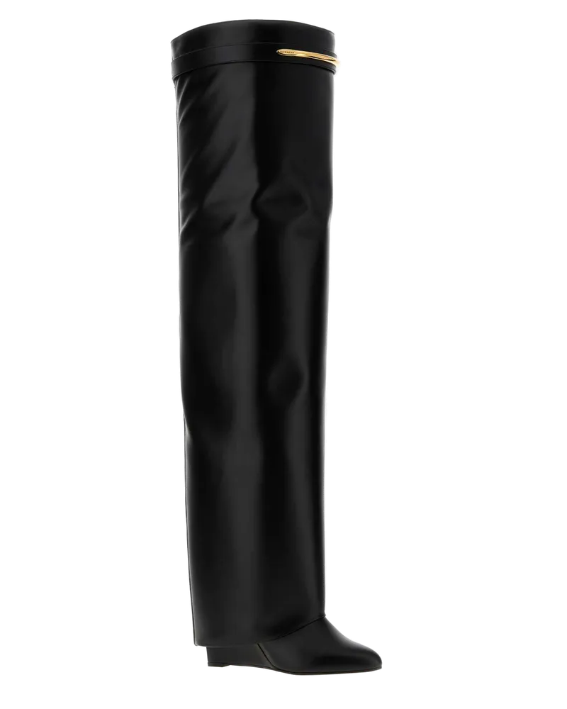Givenchy Knee-High Calf Leather Boot — Black Black