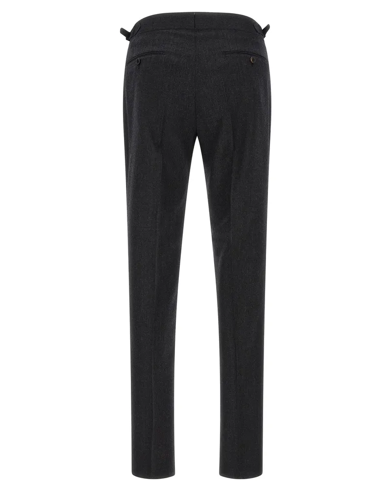 Pal Zileri Tailored Wool Trousers — Anthracite Anthracite