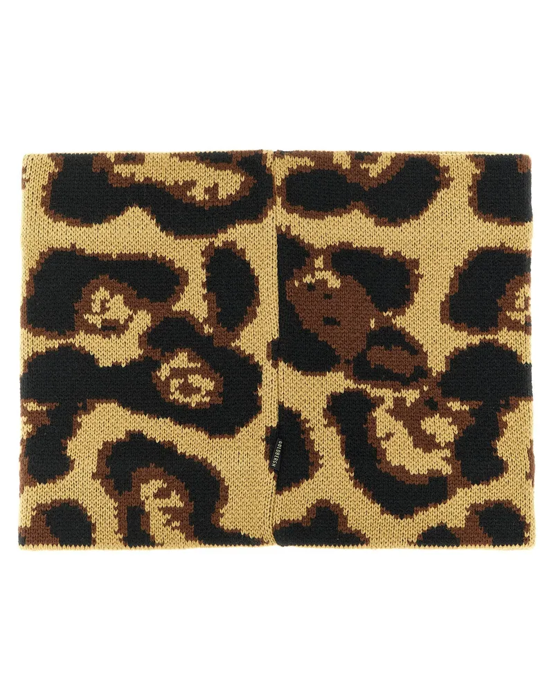 GOLDBERGH Leopard-Print Wool Blend Beanie — Camel Camel