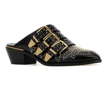 Black Slippers Flat Shoes