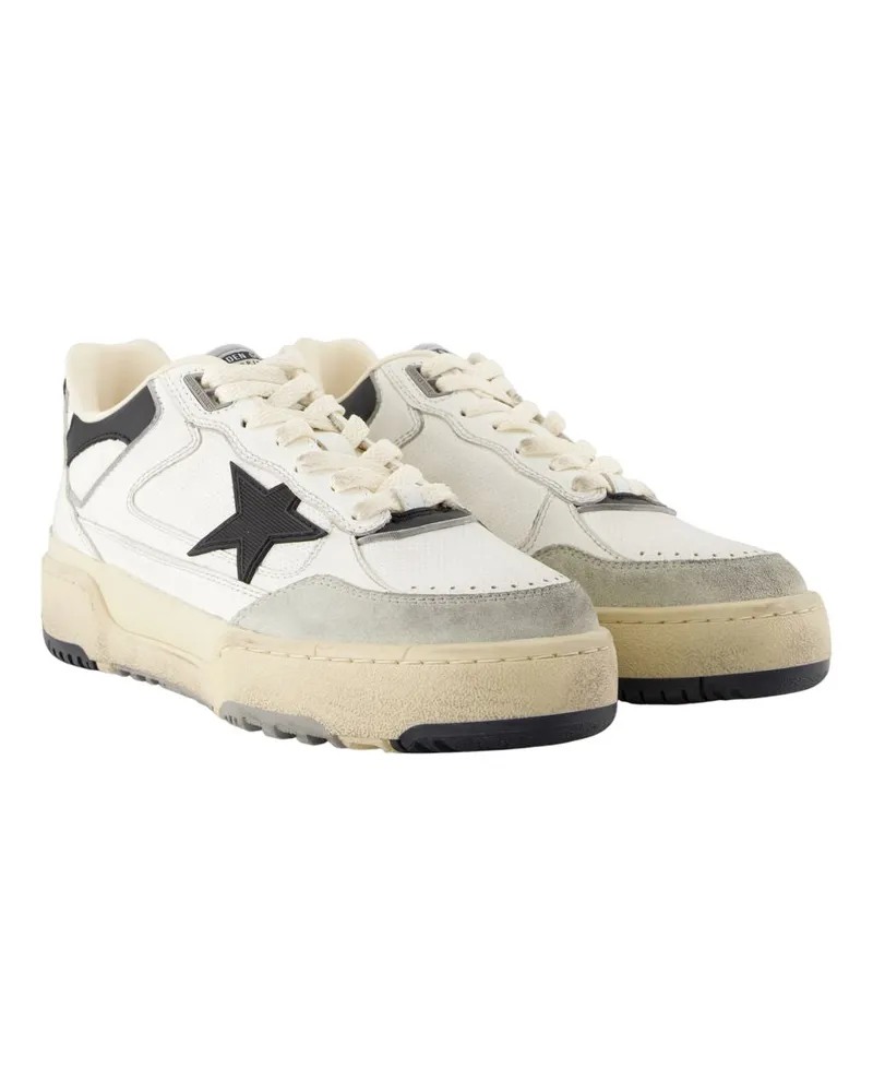 Golden Goose Men's Forty2 Sneakers -  Leather White Cowhide Shoes White