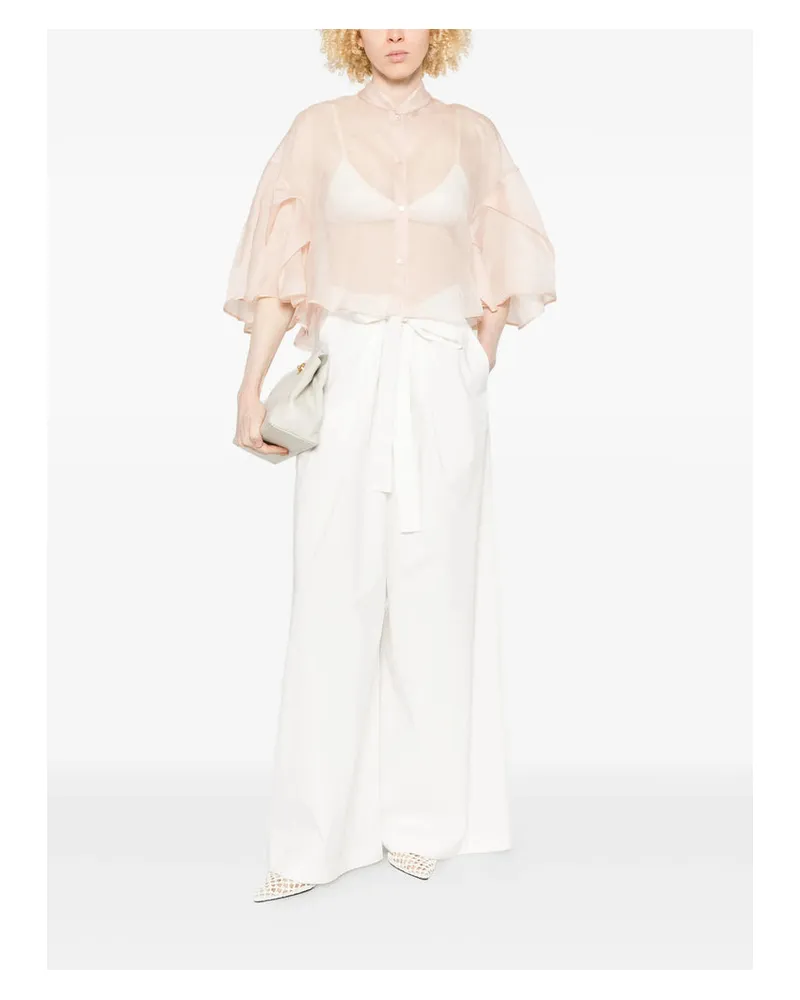 Max Mara Women Pink Silk Poncho Ponchos Pink