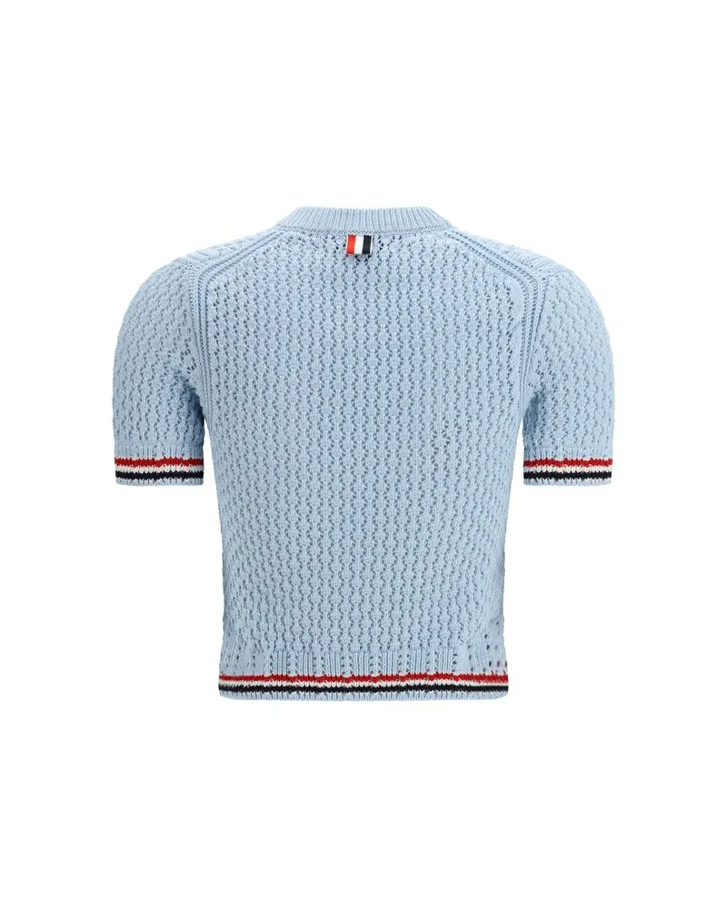 Thom Browne Women's Blue Cotton T-Shirt Blue
