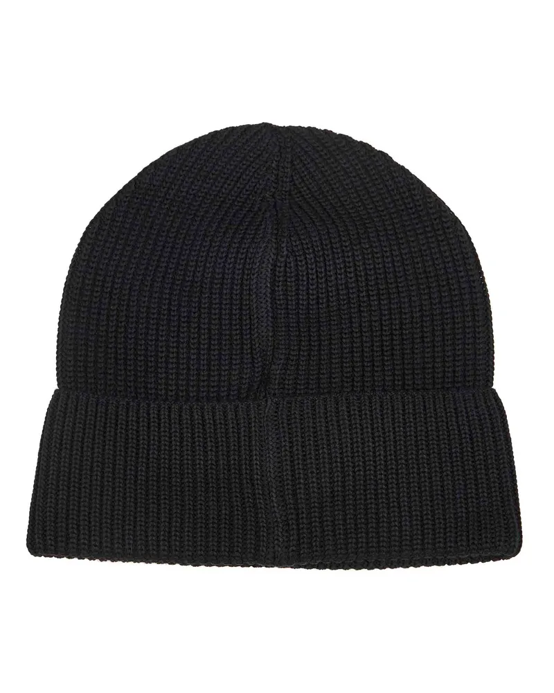 Moncler Men's Beanie Black Cotton Hat Black