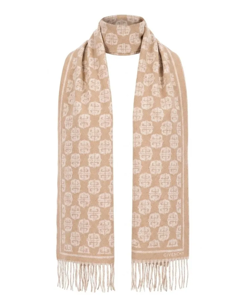 Givenchy Women's Bicolor Wool Scarf Beige