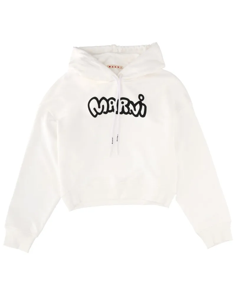 Marni Logo Cotton Sweatshirt — White White