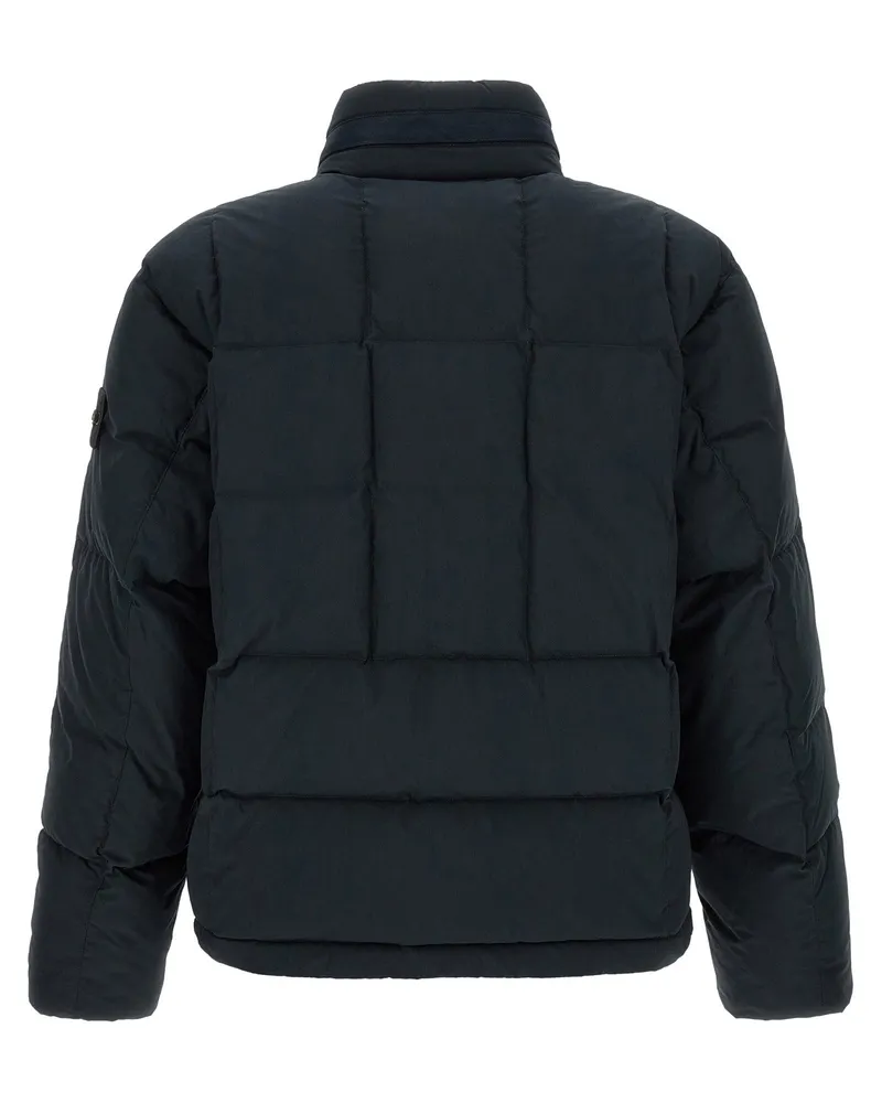 Stone Island Quilted Cotton Canvas Down Jacket — Black Black
