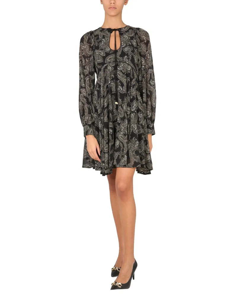 Michael Kors Adjustable Front Closure Mini Dress — Green Green