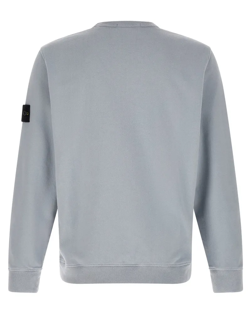 Stone Island Logo-Badge Cotton Sweatshirt — Grey Grey