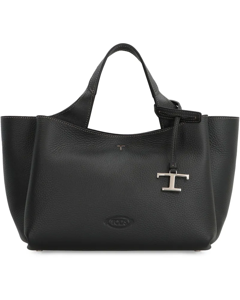 TOD'S Women's Mini Leather Handbag Black Calfskin Handbags Hand Bags Black