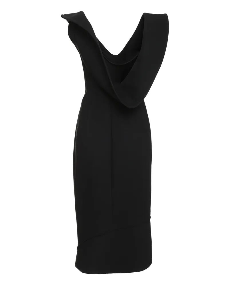 Bottega Veneta Women's Midi Dress Cotton Blend Black Viscose Black