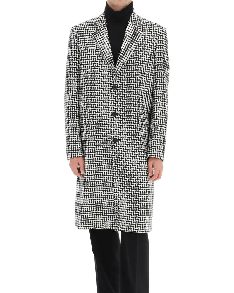 Alexander McQueen Men's Black Wool Coat Clothing Black