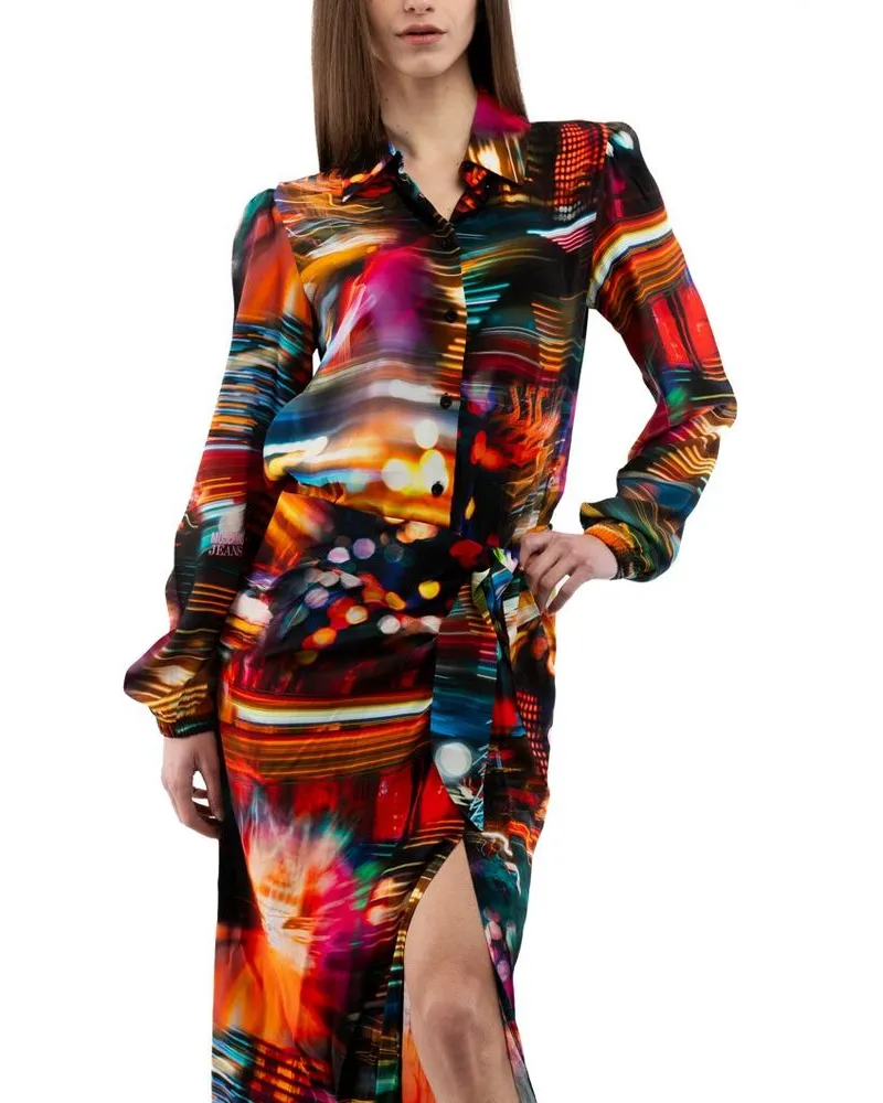 Moschino Women's Multicolor Viscose Casual Dress Multicolor
