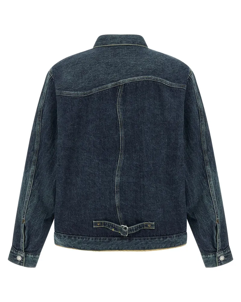 Undercover Men's Blue Cotton Denim Jacket Clothing Blue