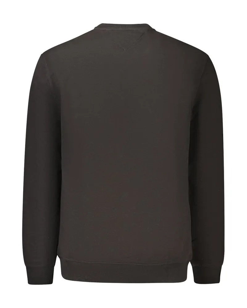 Tommy Hilfiger Logo-Print Cotton Sweatshirt — Black Black