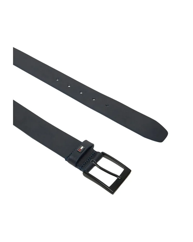 Tommy Hilfiger Cow Full Grain Leather Belt — Black Black