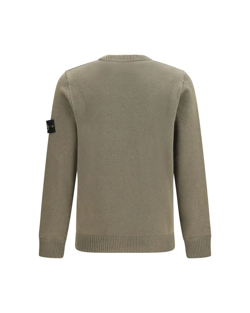 Stone Island Men's Bicolor Cotton Sweatshirt Clothing Gray