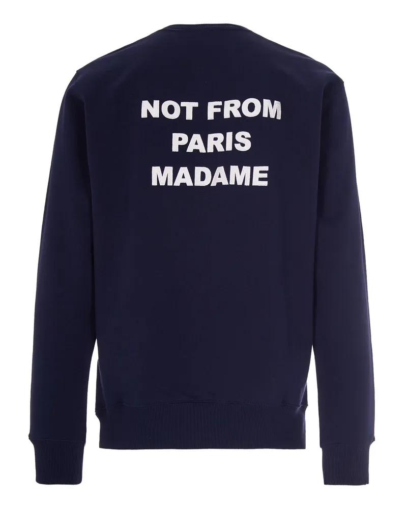 Drôle de Monsieur Men's Sweatshirt Slogan Navy Cotton Sweatshirts Sweater Navy