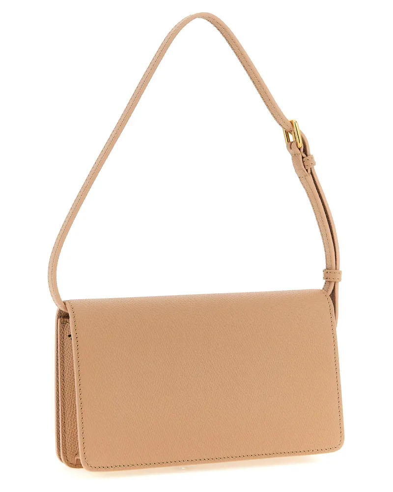 Valentino Garavani Women's Multicolor Calfskin Shoulder Bag Beige
