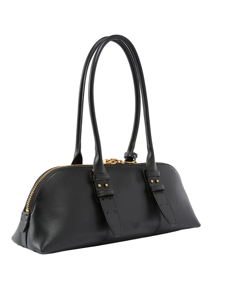 Pinko Women's Bowling Bag Escape Black-Antique Gold Shoulder Black/antique Black