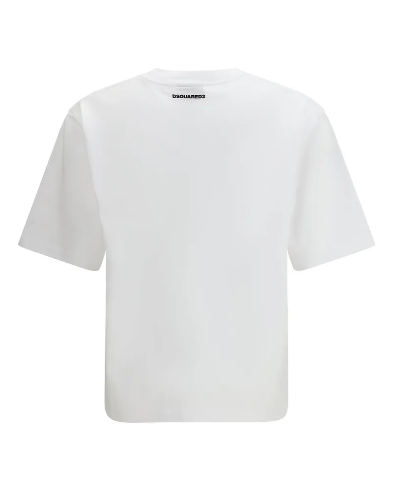 Dsquared2 Men's T-Shirt Cotton With Icon Graphic Print White T-Shirts And Polos White